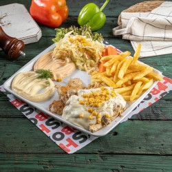 وجبة شرحات دجاج بالبشاميل